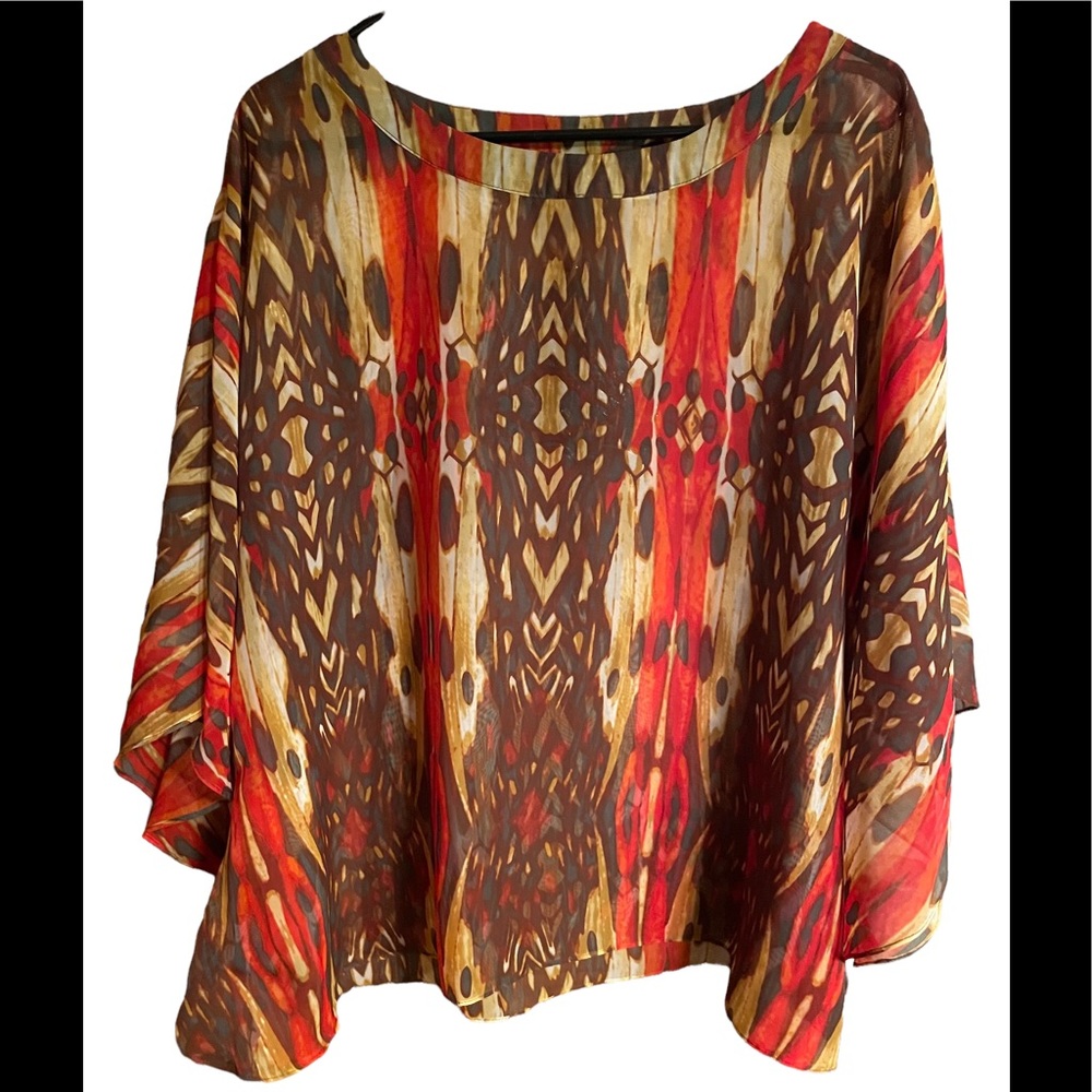 EUC Chico’s Sheer Top Size L/XL